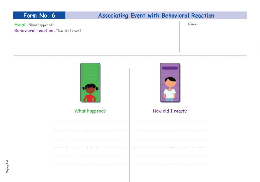 Form No. 6 - Associating Event with Behavioral Reaction